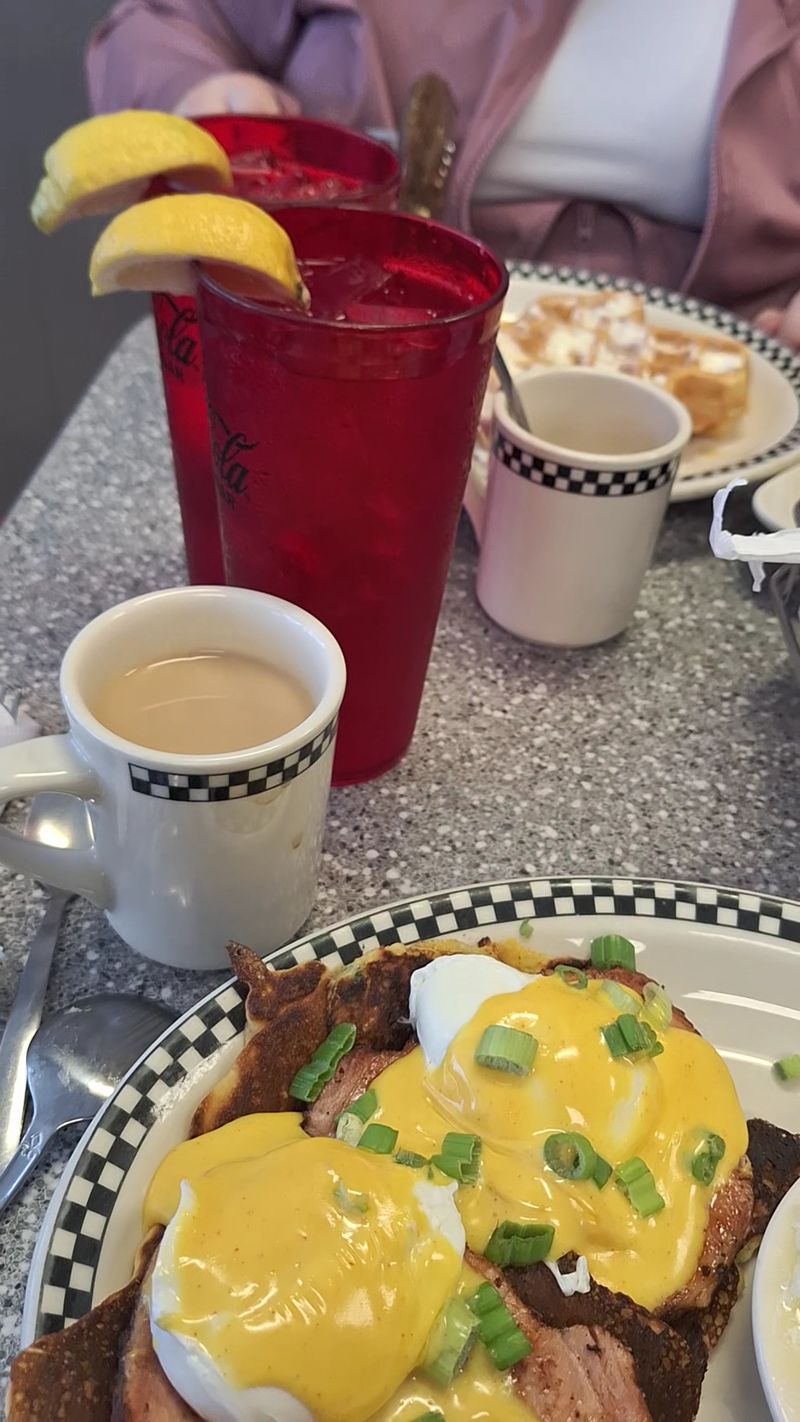 Bayou Eggs Benedict on Jalapeno Corn Cakes