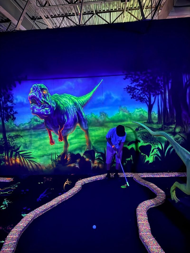 Glow Mini Golf With Prehistoric Flair