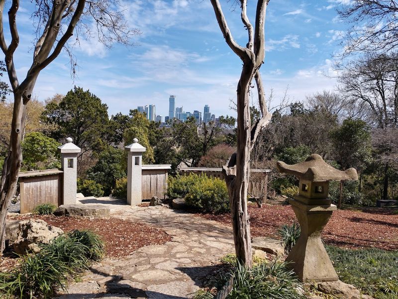 Japanese Garden With Austin Skyline Views