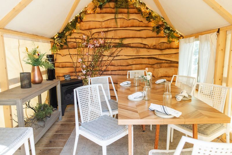 Private Tents and Cabins Make Special Occasions Feel Personal
