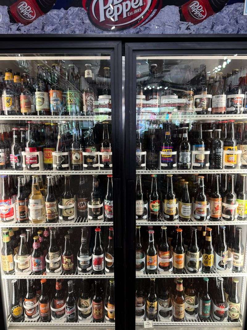 Root Beer Row and Glass-Bottle Sodas