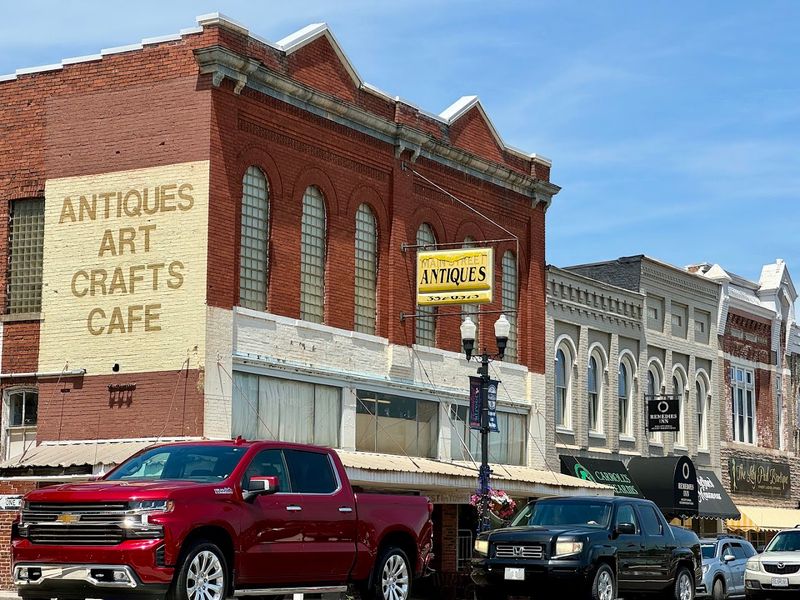 Small-town main streets with antique shops, diners, and courthouse squares
