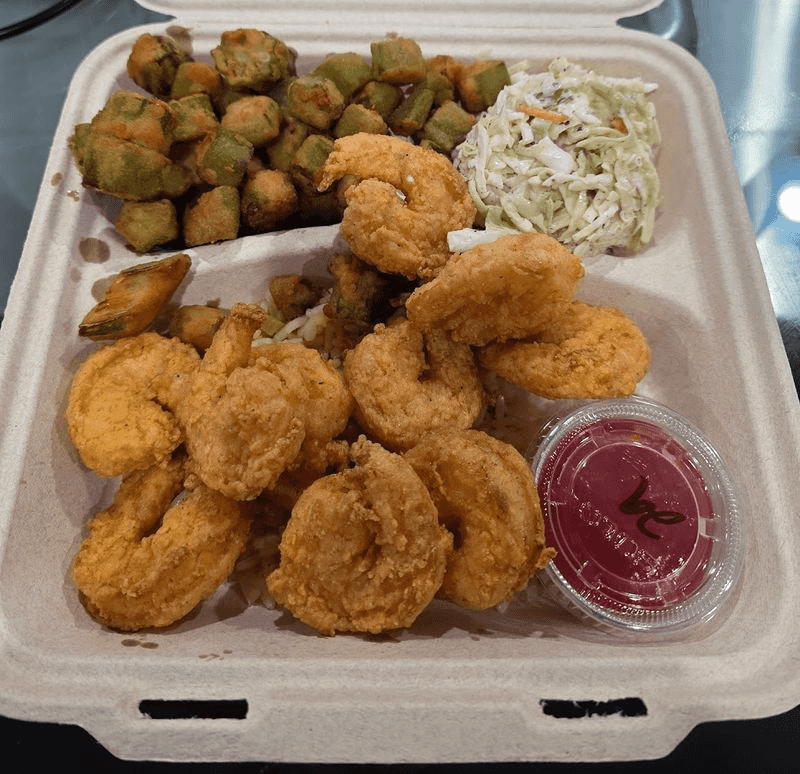The Fried Shrimp Is The Crispy Main Attraction
