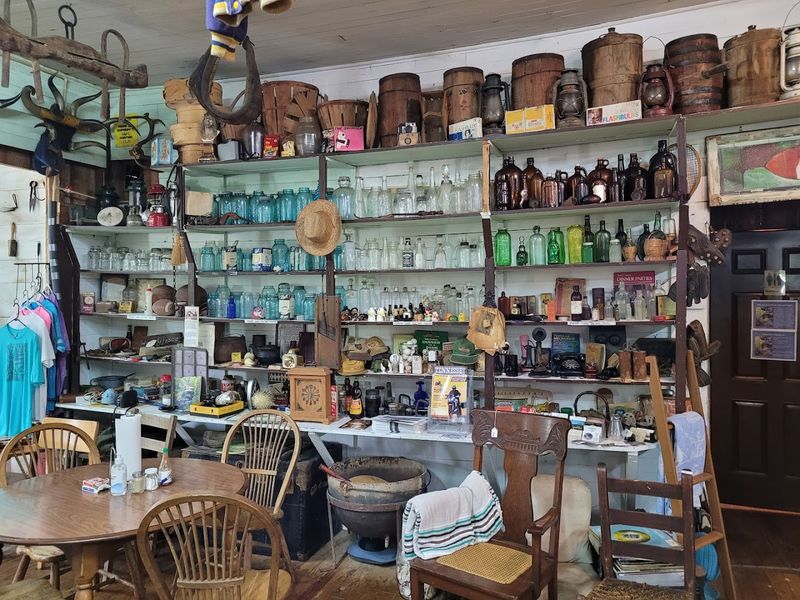 The Old Wooden Shelves and Vintage Signs Tell Their Own Story