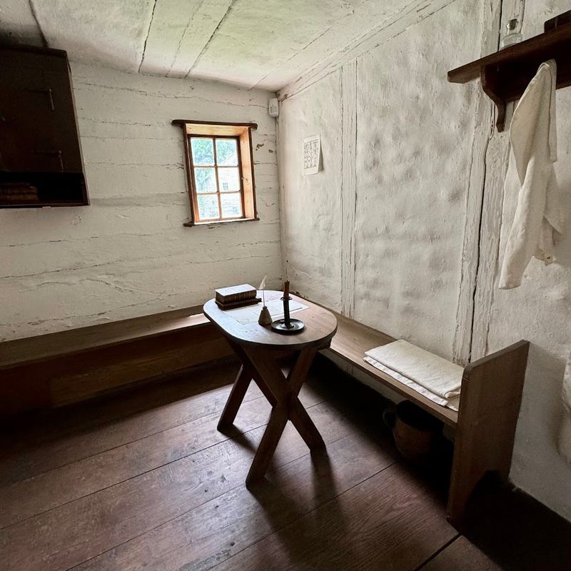 The Sisters' and Brothers' living spaces reveal a severe daily routine