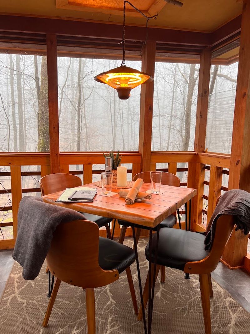 The atmosphere is cozy in every season