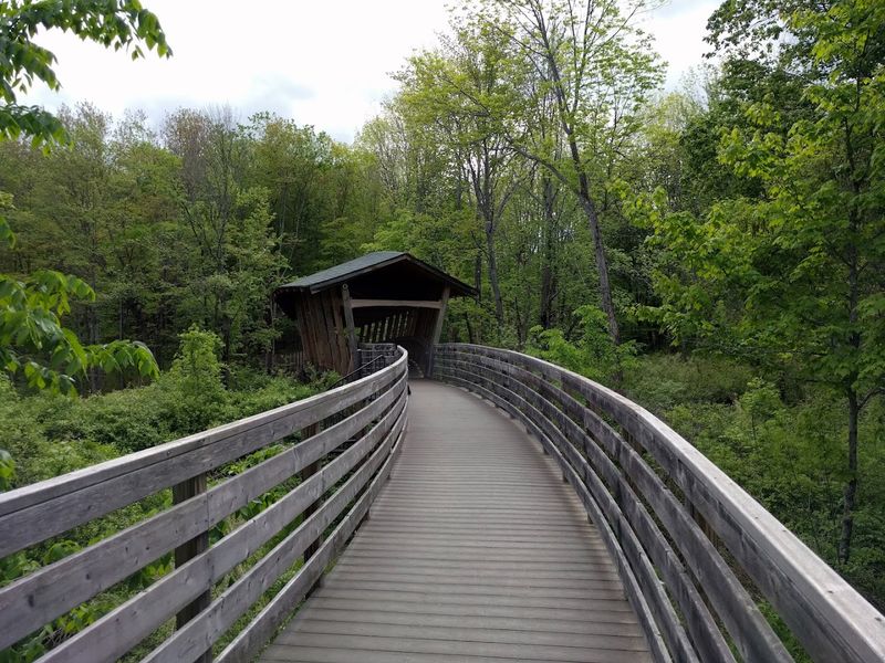 The covered bridge is a classic Maine moment