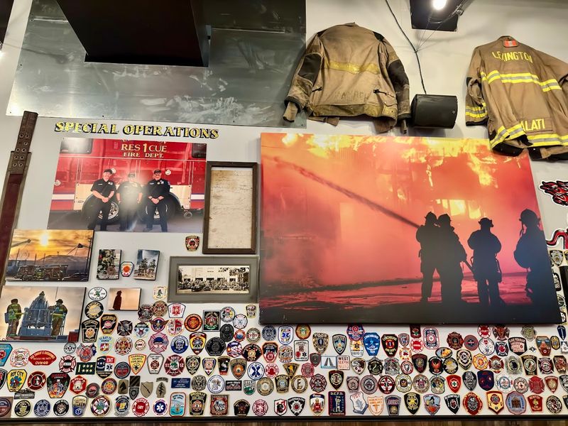 The firefighter decor is the real star