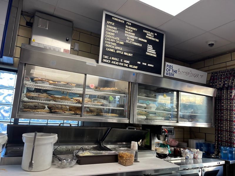 The pie case is part of the legend
