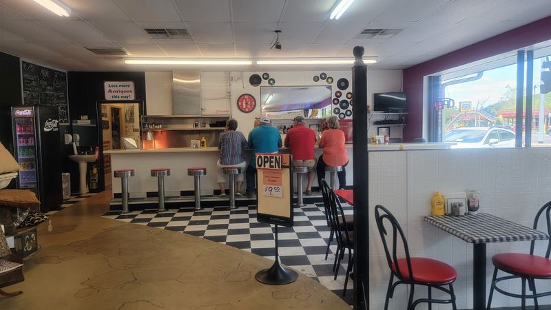 The retro diner adds to the all-afternoon experience