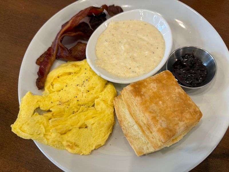 The smell of hot biscuits and gravy on a weekend morning