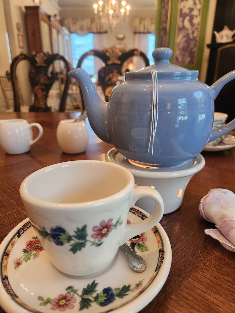 The tea menu invites you to linger