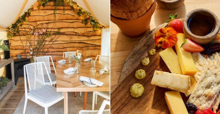 A Century-Old Greenhouse in Pennsylvania Turned Into a Restaurant Where Vines Surround Every Table