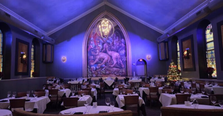 A Historic 1872 Stone Church in Pennsylvania Was Transformed Into a 9,000 Square Foot Restaurant and It Is Beautiful
