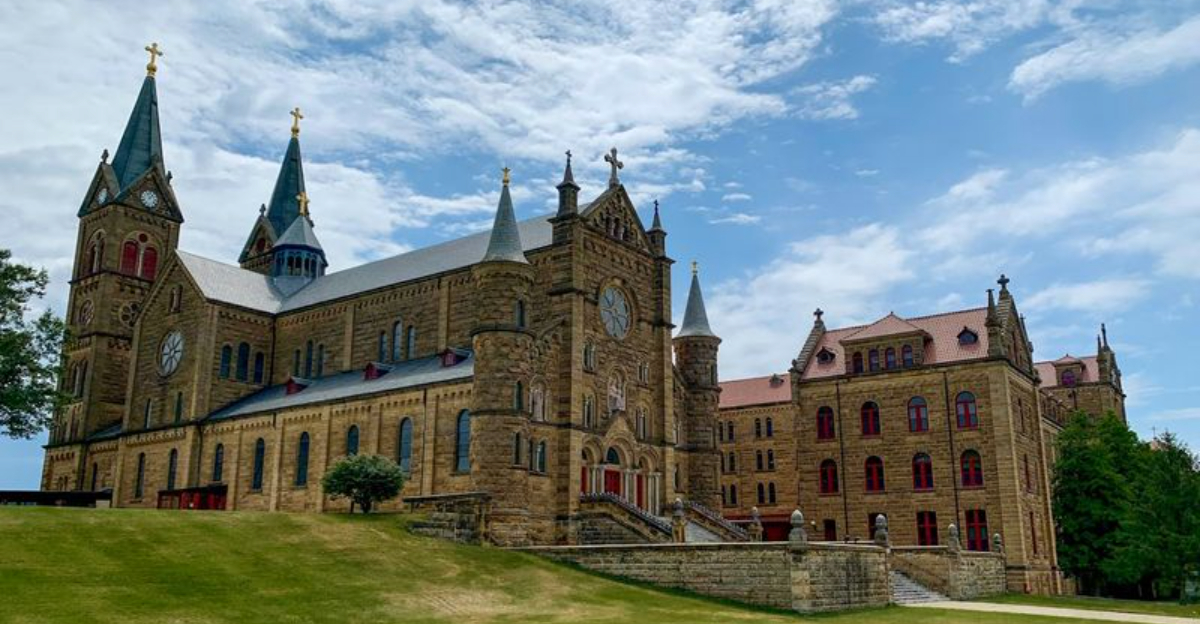 The Remote Indiana Monastery That Resembles a Medieval Castle-and Features a Subterranean Crypt Open to the Public