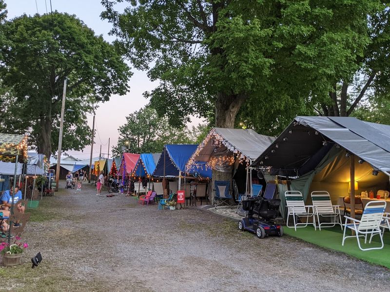 A Fairground Turned Tent City A Fairground Turned Tent City