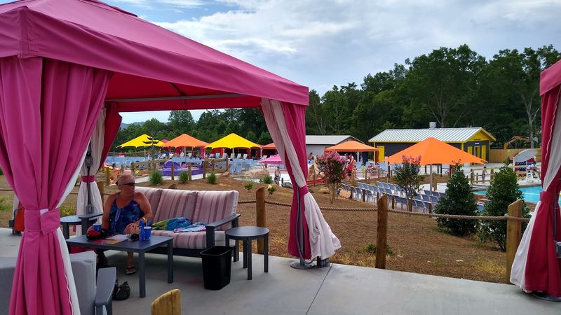 Cabanas, Food, And Mountain Views Make The Day Feel Easy