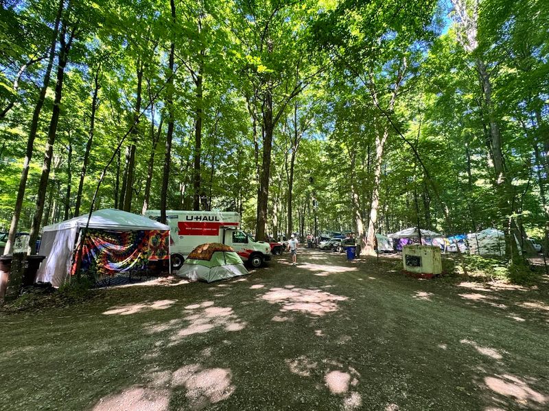 Camping here is scenic, social, and rarely quiet