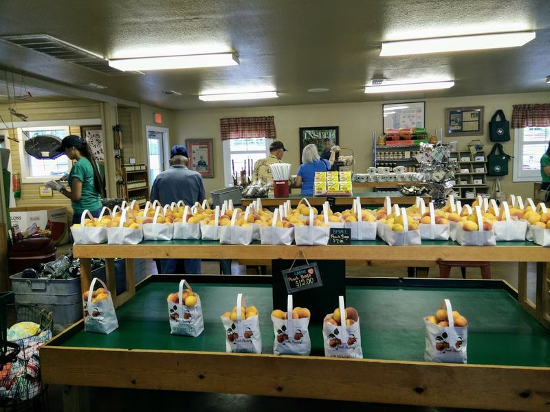 Farm Market Packed with Peach Everything