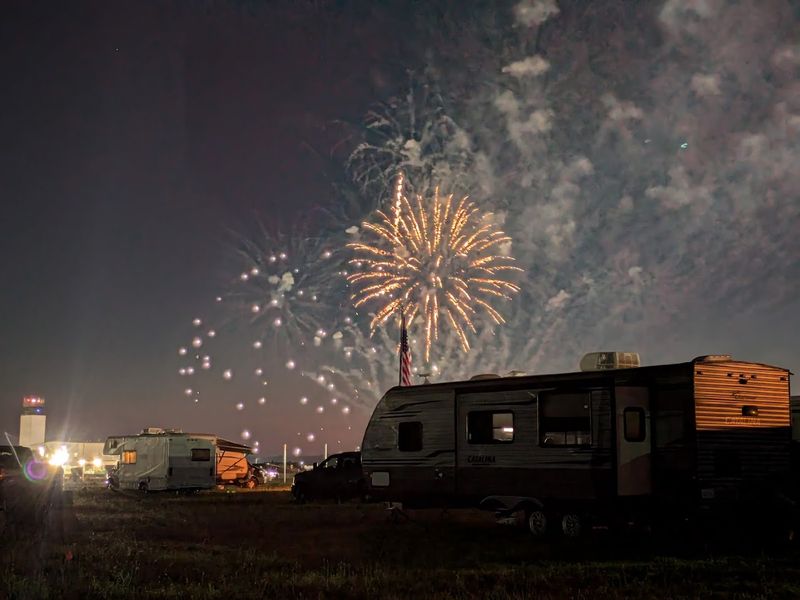 Fourth of July Fireworks Finale Over the Airfield
