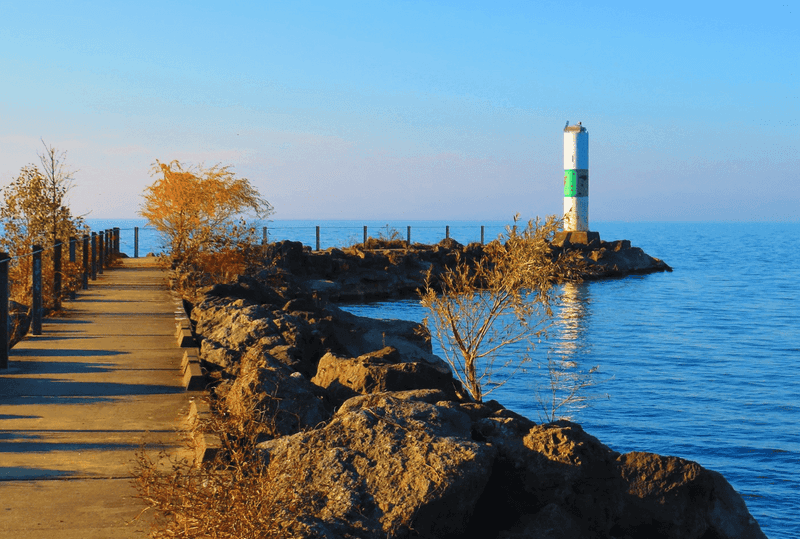 Geneva State Park Marina Breakwall Walk, Geneva