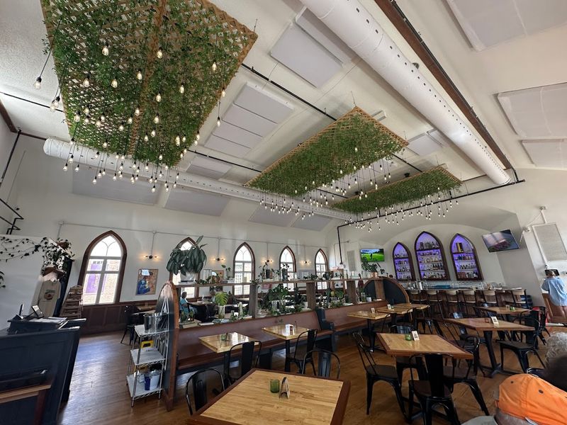 Inside, Historic Details Meet a Warm and Modern Dining Space