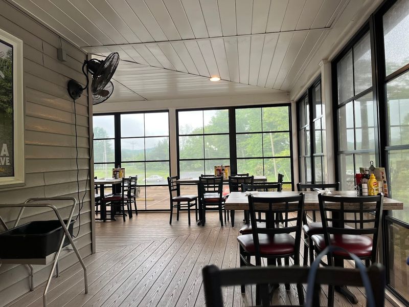 Inside, the restaurant offers a quieter side Inside, the restaurant offers a quieter side
