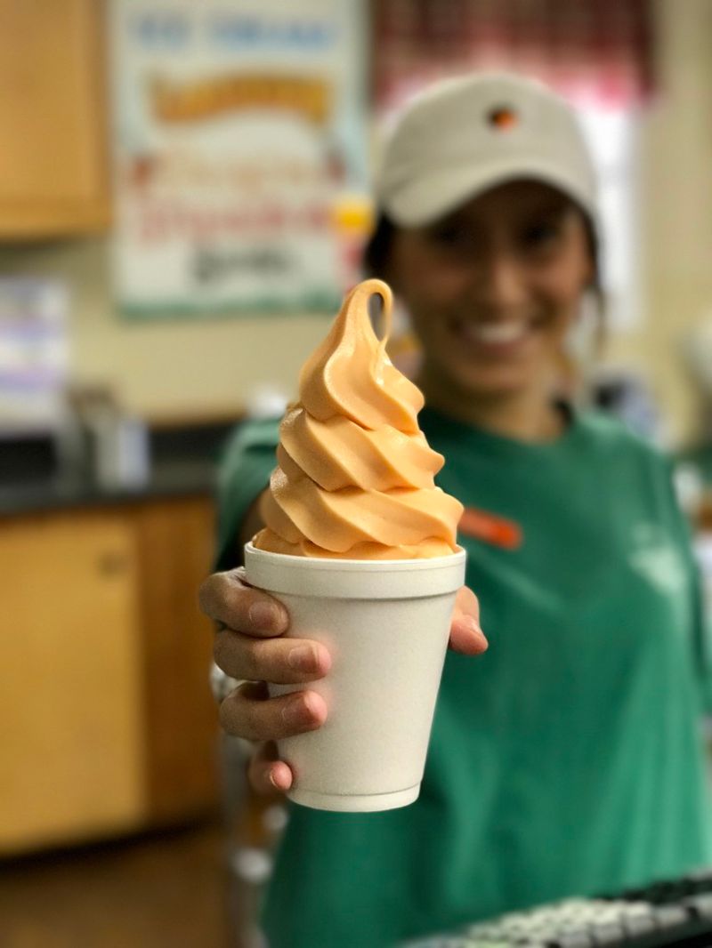 Legendary Peach Soft Serve Ice Cream