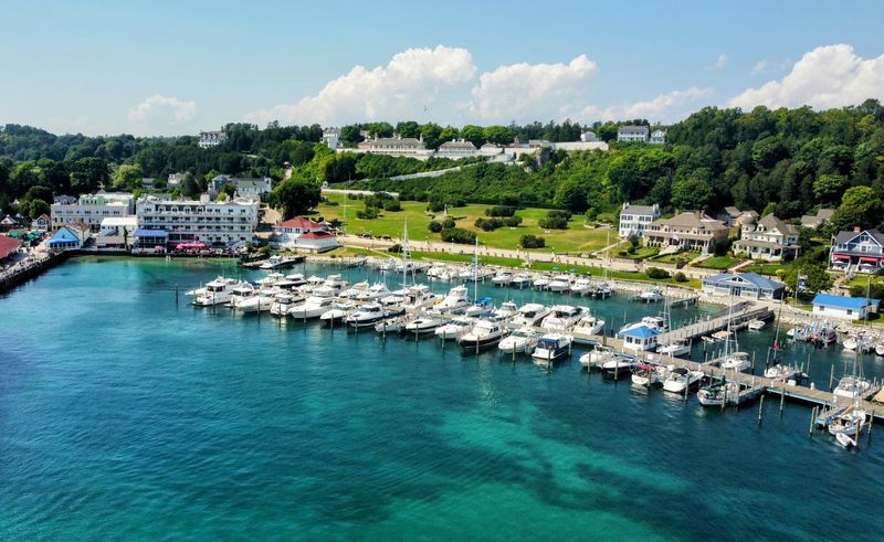 Mackinac Island — Marina & Boardwalk Mackinac Island — Marina & Boardwalk