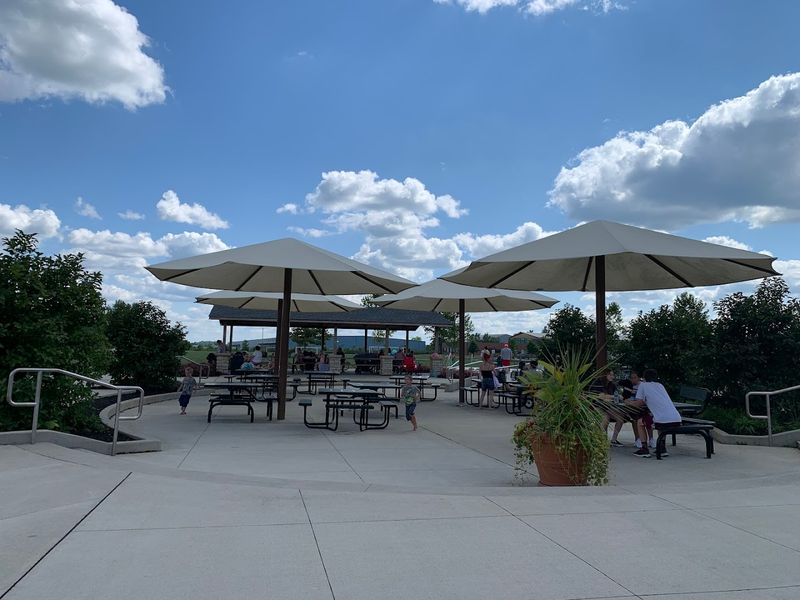 Shaded seating for a more relaxing visit Shaded seating for a more relaxing visit