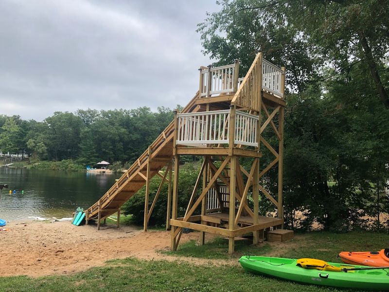 The 50-Foot Water Slide That Steals the Show The 50-Foot Water Slide That Steals the Show
