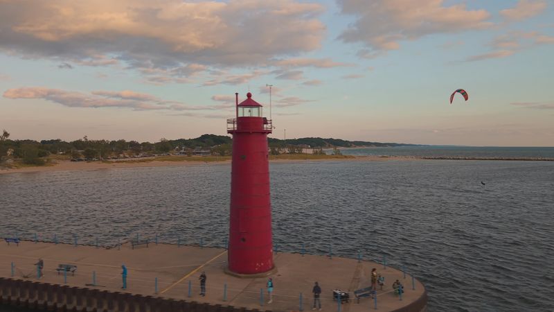 The Channel Between Muskegon Lake and Lake Michigan