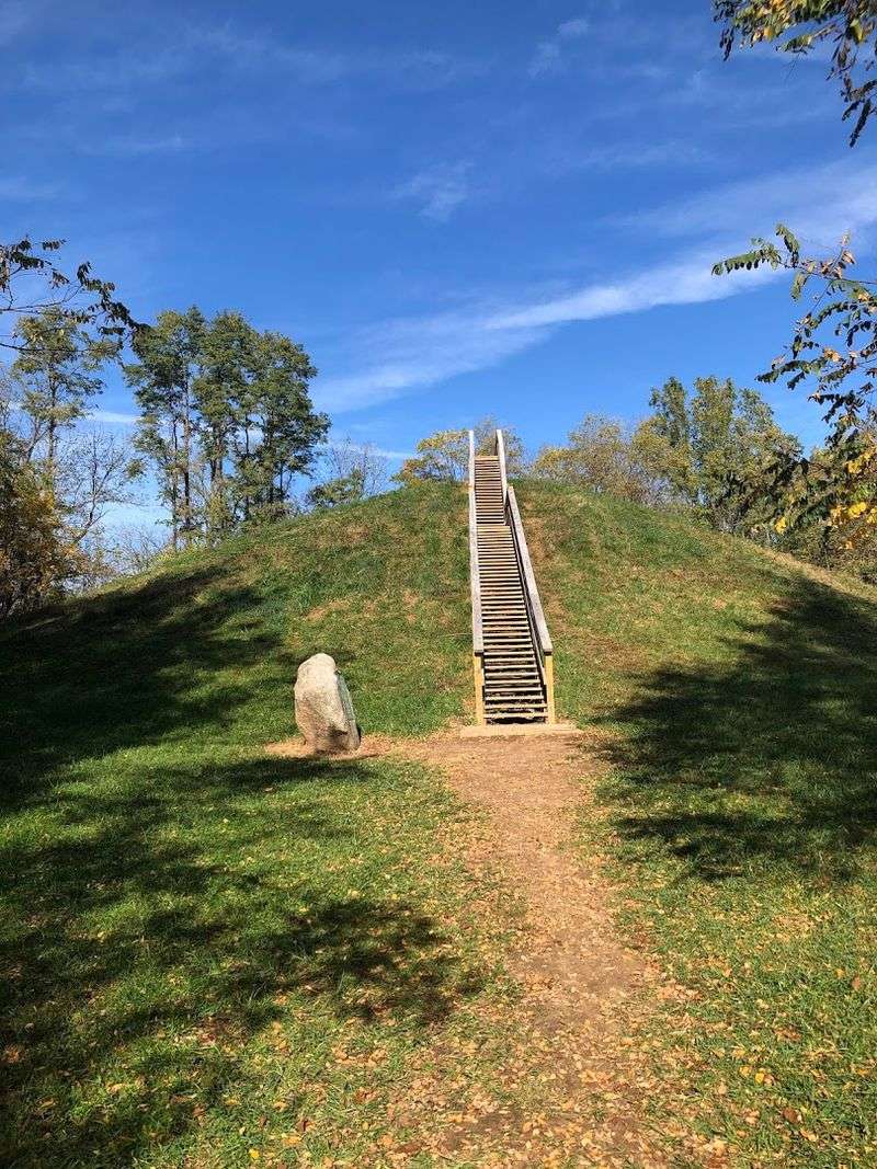The ancient mound adds history to the natural experience The ancient mound adds history to the natural experience