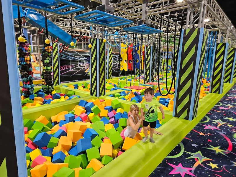 The attractions keep kids moving, climbing, and jumping