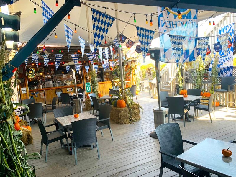 The bar, deck, and extra spaces make it feel like a destination
