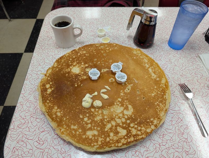 The giant pancakes that made the diner famous The giant pancakes that made the diner famous