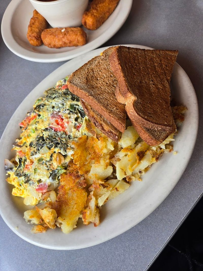 The menu goes beyond standard diner fare The menu goes beyond standard diner fare