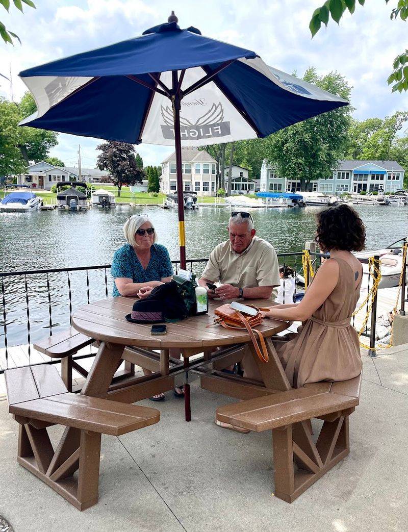 The patio and tiki bar are a big part of the draw