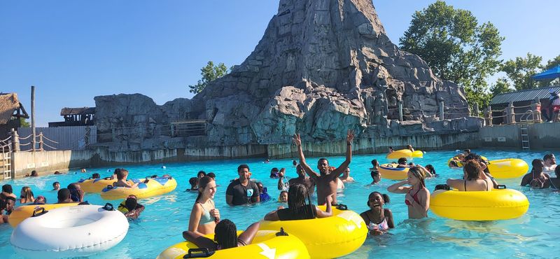 The wave pool is the big family magnet The wave pool is the big family magnet