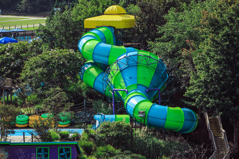 Thrill slides bring the high-energy splash factor