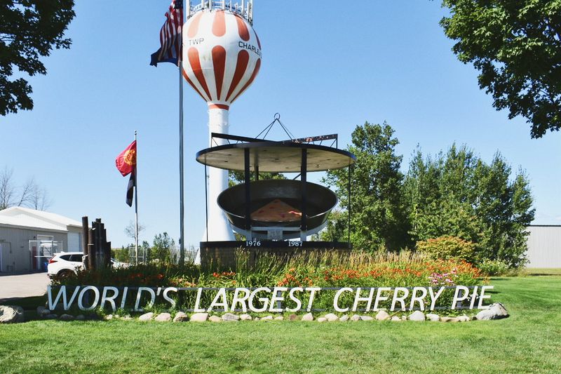 World's Largest Cherry Pie Pans, Traverse City and Charlevoix World's Largest Cherry Pie Pans, Traverse City and Charlevoix