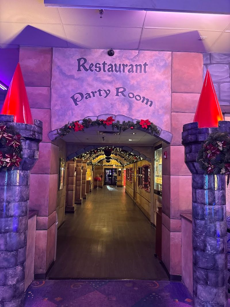 Stone Walls, Bright Carpet, and a Big Entrance Mood Stone Walls, Bright Carpet, and a Big Entrance Mood