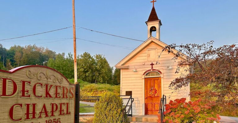Pennsylvania’s Smallest Church Fits Only Four Kneelers Inside Its Charming 1856 Frame