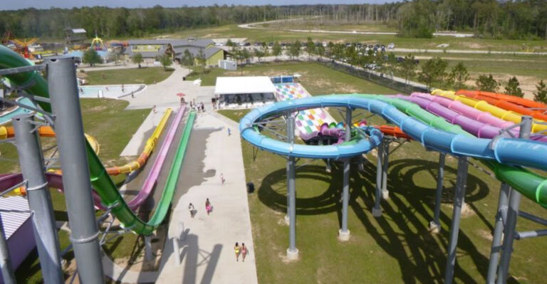 This Texas Waterpark Near Houston Has Waterslides, Rides, Ziplining, and a Petting Zoo