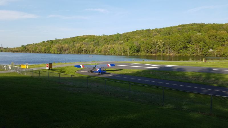 Aeroflex-Andover Airport gives this secluded park an unexpected twist