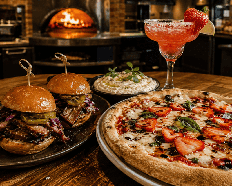 Burgers pizzas and shareables lead the table