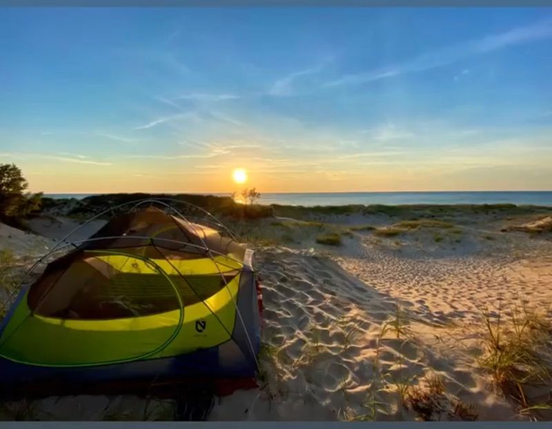Camping on the Shoreline With Nothing Between You and the Sunset Camping on the Shoreline With Nothing Between You and the Sunset