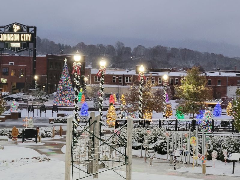 Christmas Transforms The Park Into A Winter Wonderland