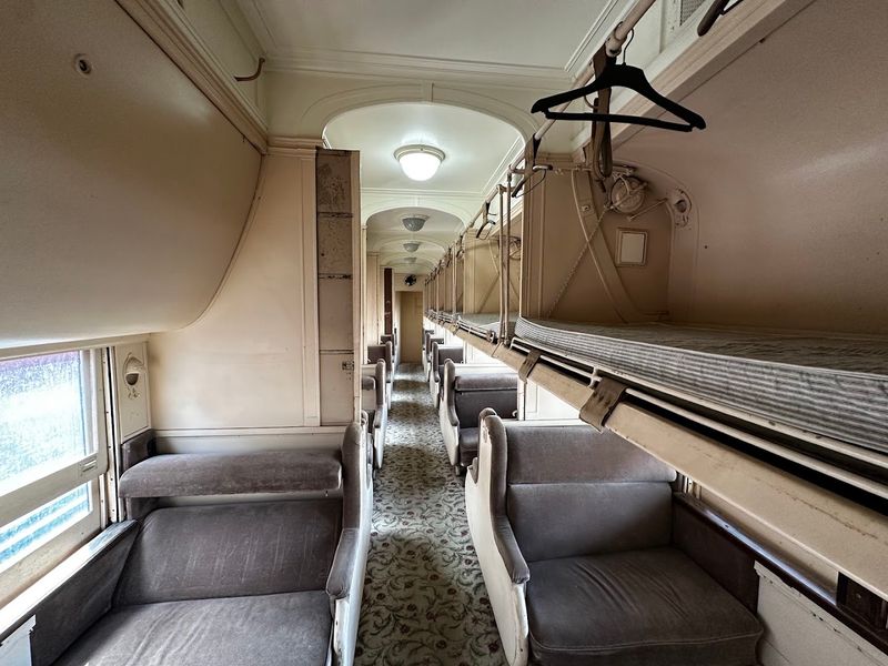 Climb Through Authentic Vintage Train Cars