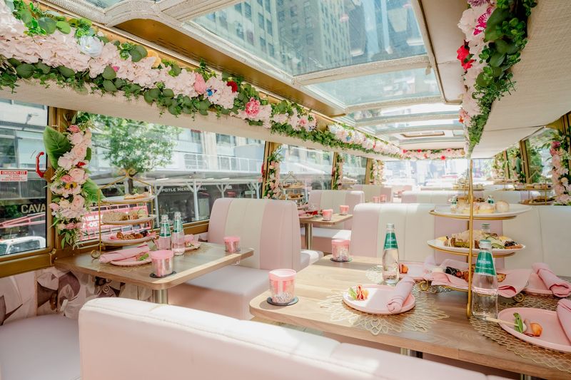 Double-Decker Bus Transformed Into Rolling Tea Room